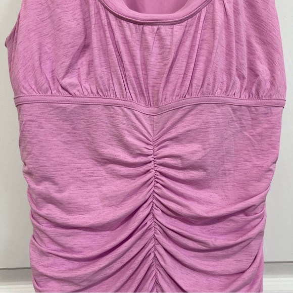 FP Movement Ruched Sleeveless Mini Dress Built-In Shorts Pink Size Large - Picture 4 of 13